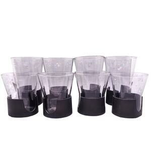 Vintage Glas-Snap II Smoke Grey Glasses 4 12oz & 4 8oz Tumblers Corning
